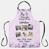 私のお気に入りの人々はおばあちゃん、名前と写真と呼ばれる エプロン (正面)