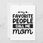 私のお気に入りの人々は母と呼ぶ サンキューカード (正面)
