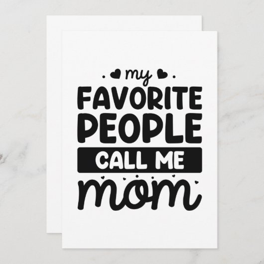 私のお気に入りの人々は母と呼ぶ サンキューカード (正面/裏面)