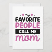 私のお気に入りの人々は母と呼ぶ サンキューカード (正面)