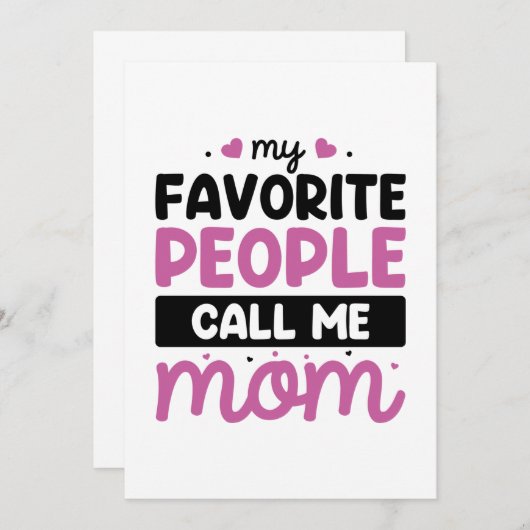 私のお気に入りの人々は母と呼ぶ サンキューカード (正面/裏面)