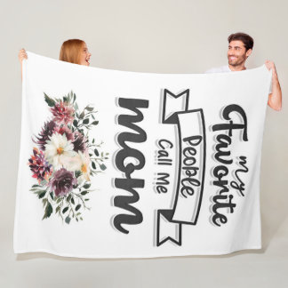 私のお気に入りの人々は母と呼ぶ フリースブランケット