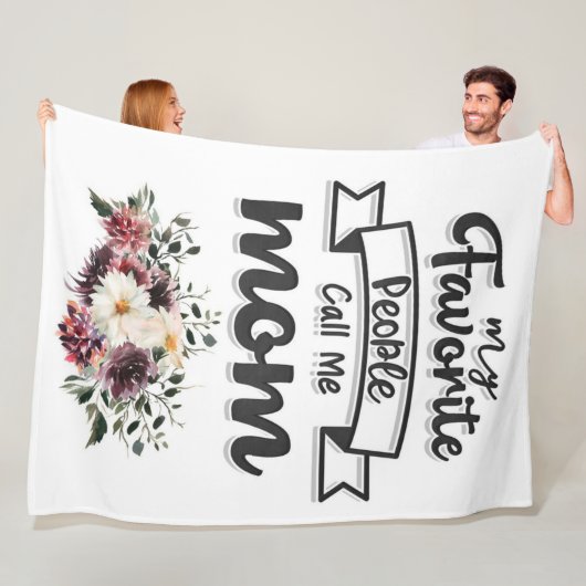 私のお気に入りの人々は母と呼ぶ フリースブランケット (インサイチュ)