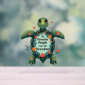 私のお気に入りの人々は私をおばあちゃん亀と呼ぶ – 祖父 アクリルサイン (ニュートラル)
