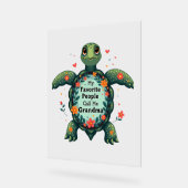 私のお気に入りの人々は私をおばあちゃん亀と呼ぶ – 祖父 アクリルサイン (傾斜)