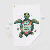 私のお気に入りの人々は私をおばあちゃん亀と呼ぶ – 祖父 ゴルフタオル (インサイチュ)