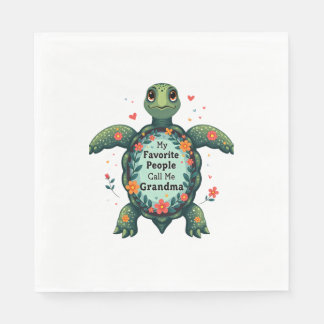 私のお気に入りの人々は私をおばあちゃん亀と呼ぶ – 祖父 スタンダードランチョンナプキン