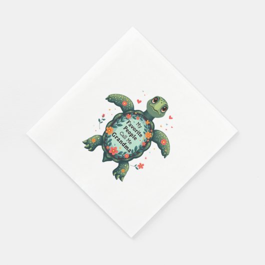 私のお気に入りの人々は私をおばあちゃん亀と呼ぶ – 祖父 スタンダードランチョンナプキン (角)