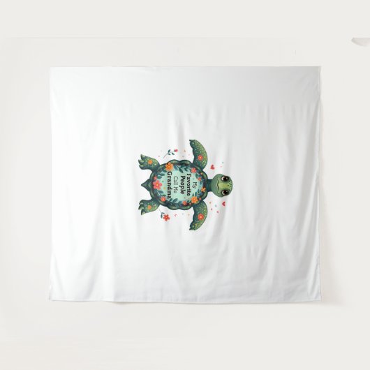 私のお気に入りの人々は私をおばあちゃん亀と呼ぶ – 祖父 タペストリー (正面(横))