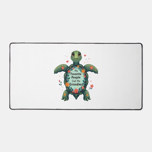 私のお気に入りの人々は私をおばあちゃん亀と呼ぶ – 祖父 デスクマット (正面)