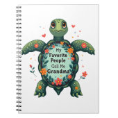私のお気に入りの人々は私をおばあちゃん亀と呼ぶ – 祖父 ノートブック (正面)