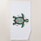 私のお気に入りの人々は私をおばあちゃん亀と呼ぶ – 祖父 ビーチタオル (正面)