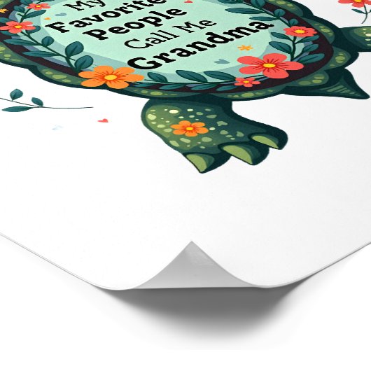 私のお気に入りの人々は私をおばあちゃん亀と呼ぶ – 祖父 ポスター (角)