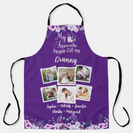 私のお気に入りの人々は私をおばあちゃん、名前と写真 エプロン
