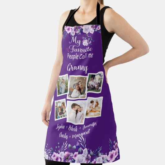 私のお気に入りの人々は私をおばあちゃん、名前と写真 エプロン (インサイチュ)