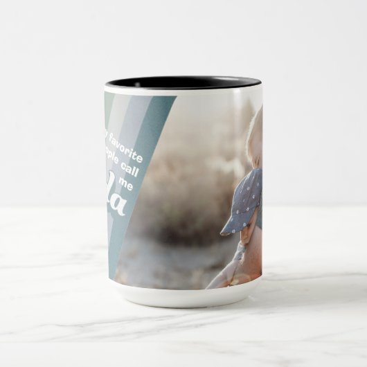 私のお気に入りの人々は私をダダ写真と呼びパーソナライズされたる マグカップ (中央)