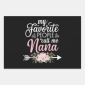 私のお気に入りの人々は私をナナマザーズ・デイ・フローラと呼ぶ ラッピングペーパーシート (正面)