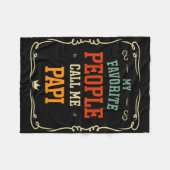 私のお気に入りの人々は私をパパ父と呼ぶ フリースブランケット (正面(横))