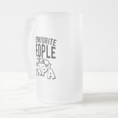 私のお気に入りの人々は私をパワードアートと呼ぶ フロストグラスビールジョッキ (正面左)