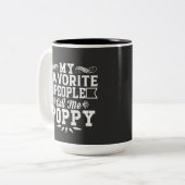 私のお気に入りの人々は私をポピー父の日Gifと呼ぶ ツートーンマグカップ (正面左)