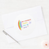 私のお気に入りの人々は私をママのステッカーと呼ぶ ラウンドシール (封筒)