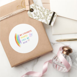 私のお気に入りの人々は私をママのステッカーと呼ぶ ラウンドシール