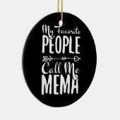私のお気に入りの人々は私をミマ祖母と呼ぶ セラミックオーナメント (右)
