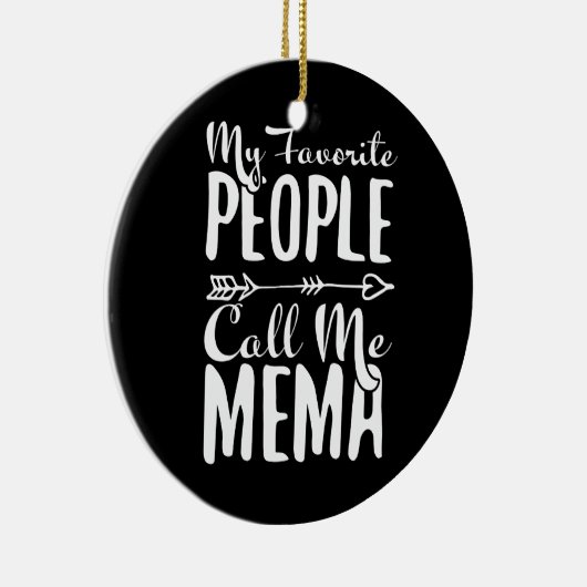 私のお気に入りの人々は私をミマ祖母と呼ぶ セラミックオーナメント (右)
