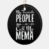 私のお気に入りの人々は私をミマ祖母と呼ぶ セラミックオーナメント (左)