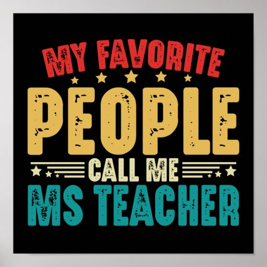 私のお気に入りの人々は私を先生ヴィンテージと呼ぶ ポスター (正面)