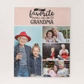 私のお気に入りの人々は私を呼ぶ|4家族の写真コラージュ ジグソーパズル (縦)