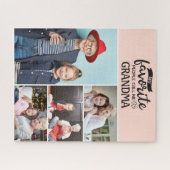 私のお気に入りの人々は私を呼ぶ|4家族の写真コラージュ ジグソーパズル (横)