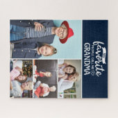 私のお気に入りの人々は私を呼ぶ|4家族の写真コラージュ ジグソーパズル (横)