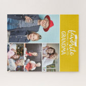 私のお気に入りの人々は私を呼ぶ|4家族の写真コラージュ ジグソーパズル (横)