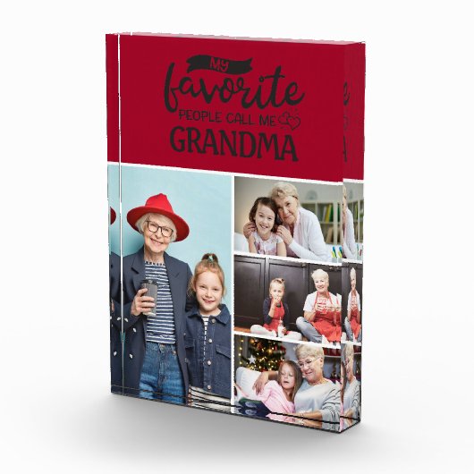 私のお気に入りの人々は私を呼ぶ|4家族の写真コラージュ フォトブロック (右)