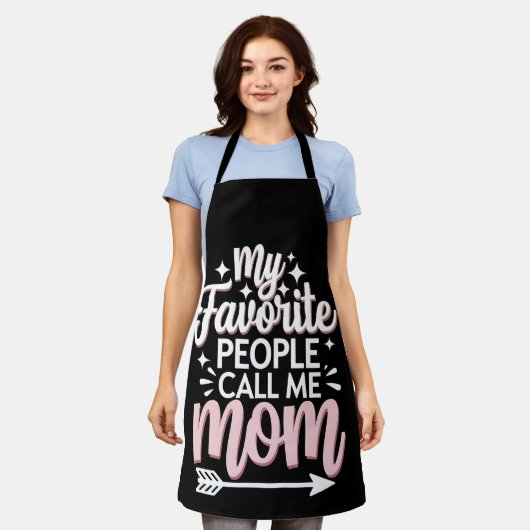 私のお気に入りの人々は私を母の日のフローラと呼ぶ エプロン (着用した状態)
