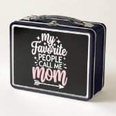 私のお気に入りの人々は私を母の日のフローラと呼ぶ メタルランチボックス (正面)