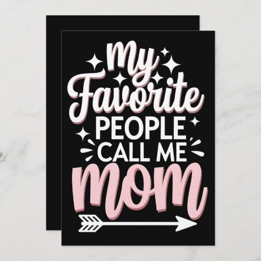 私のお気に入りの人々は私を母の日のフローラと呼ぶ 招待状 (正面/裏面)