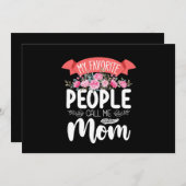 私のお気に入りの人々は私を母の母の日の家族と呼ぶ 招待状 (正面/裏面)