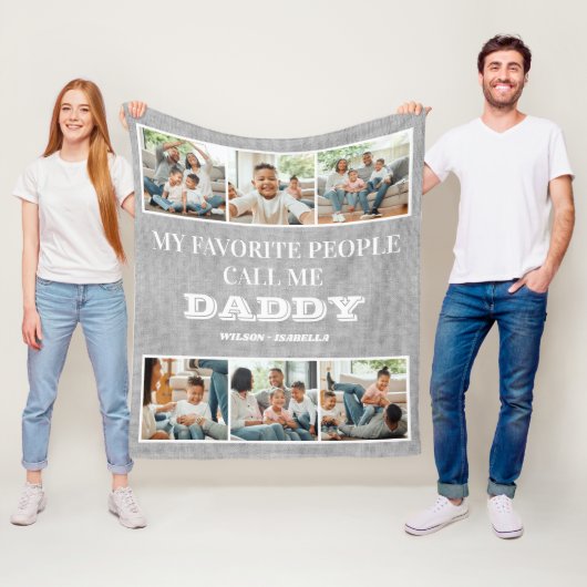 私のお気に入りの人々は私を父の日と呼ぶ フリースブランケット (インサイチュ)