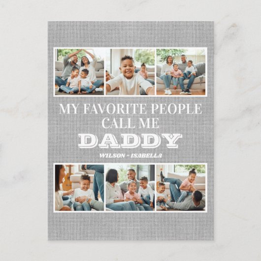 私のお気に入りの人々は私を父の日と呼ぶ ポストカード (正面)