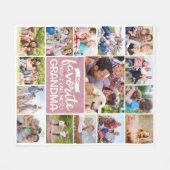 私のお気に入りの人々は私を祖母と呼ぶ写真コラージュ フリースブランケット (正面(横))