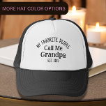 私のお気に入りの人々は私をGrandpa Estと呼ぶ。年 キャップ<br><div class="desc">このクールタイポグラフィデザイン読は私のお気に入りの人々は私のおじいちゃんestと呼ぶ。2025インチ黒い文字で、現在の贈り物として、または父の日、誕生日、または任意の大事な行事のための祖父になるに最適。家族素晴らしの写真の衣服にも生まれたばかりの。</div>