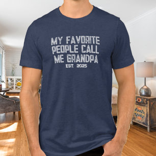 私のお気に入りの人々は私をGrandpa Est 2025と呼ぶ トライブレンドTシャツ