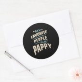 私のお気に入りの人々は私をPappyと呼ぶ – 父おじいちゃん ラウンドシール (封筒)