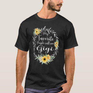 私のお気に入りの人々は私ギギ女性デイジー花と呼ぶ Tシャツ