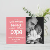 私のお気に入りの人々はPapaと呼ぶ – フォトカ父のード カード (スタンド正面)