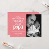 私のお気に入りの人々はPapaと呼ぶ – フォトカ父のード カード (正面/裏面インサイチュ)
