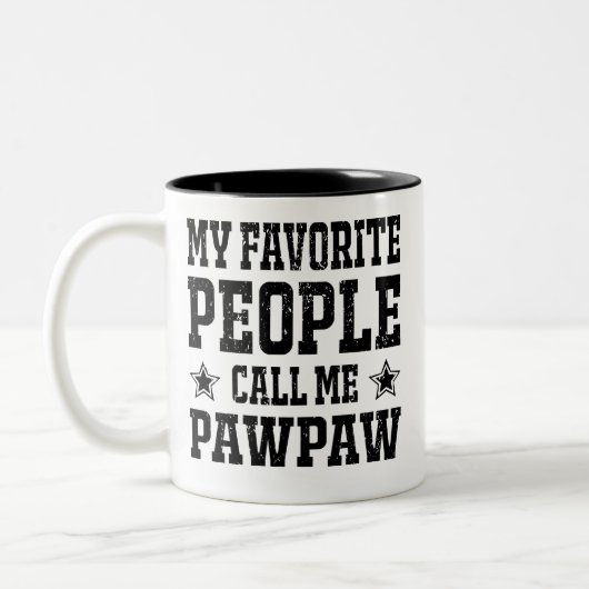 私のお気に入りの人は私を前足と呼ぶ ツートーンマグカップ (左)