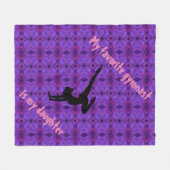 私のお気に入りの体操選手は娘の毛布だ フリースブランケット (正面(横))